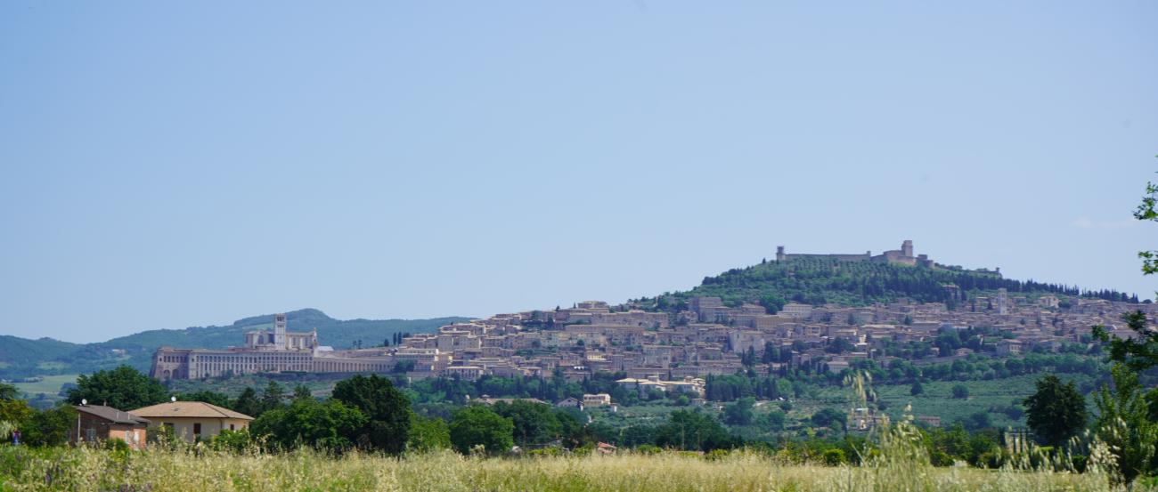 Blich auf Assisi aus der Ferne