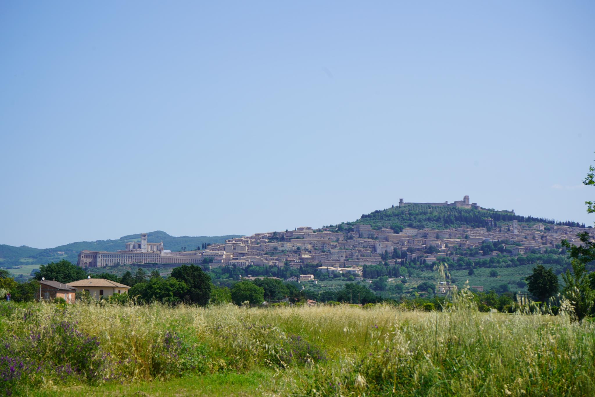 Blich auf Assisi aus der Ferne